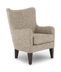 Novae Greige Wingback Accent Chair