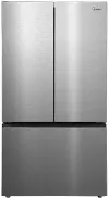 Midea 27 Cu Ft Counter‑Depth 3-Door Refrigerator with AutoFill Water Pitcher – Stainless Steel