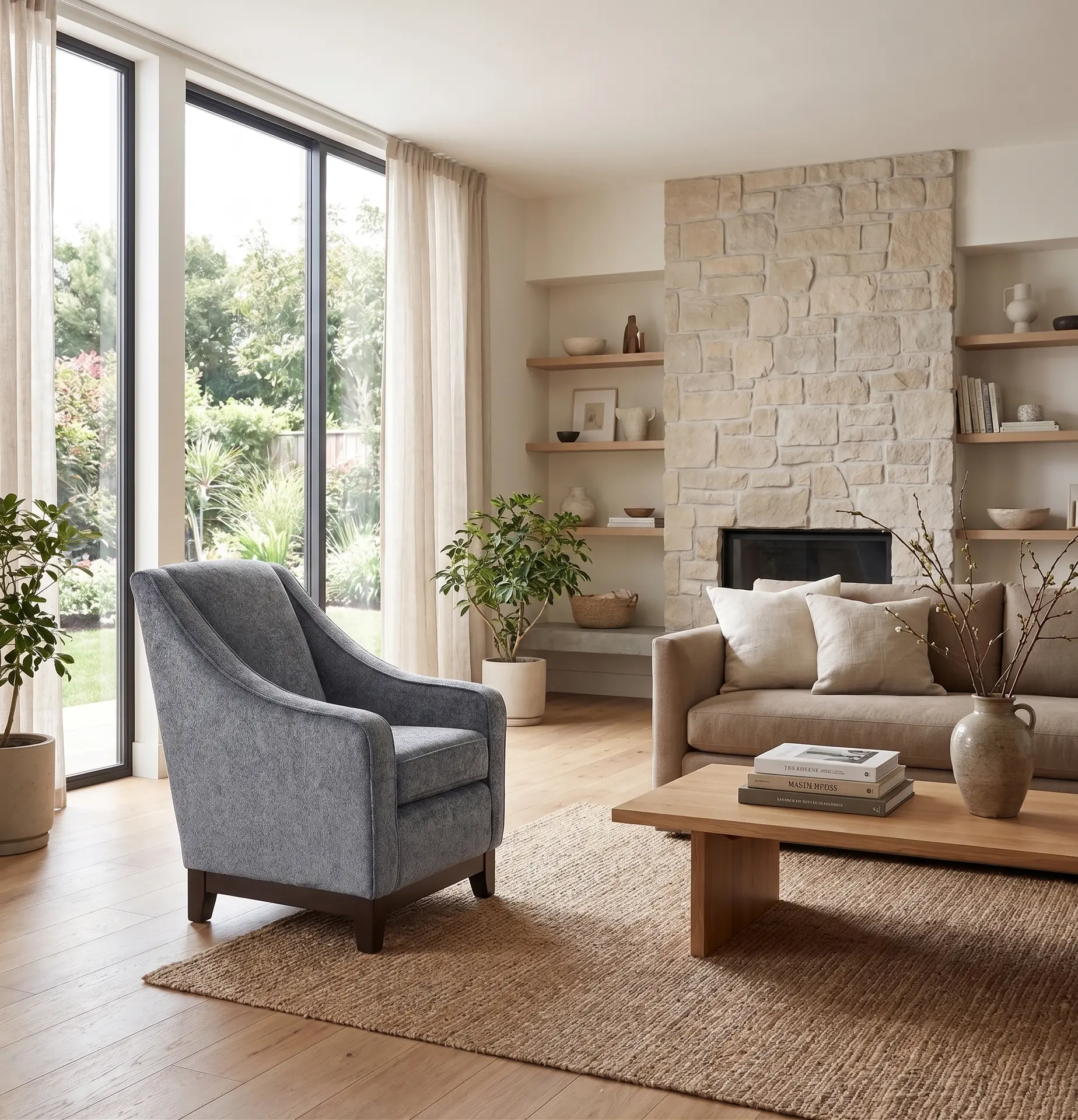 Mariko Delft Gray Club Chair-2
