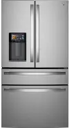 PVD28HYYFS GE Profile 27.9 Cu Ft 4-Door French Door Refrigerator - ENERGY STAR Smart Kitchen Assistant