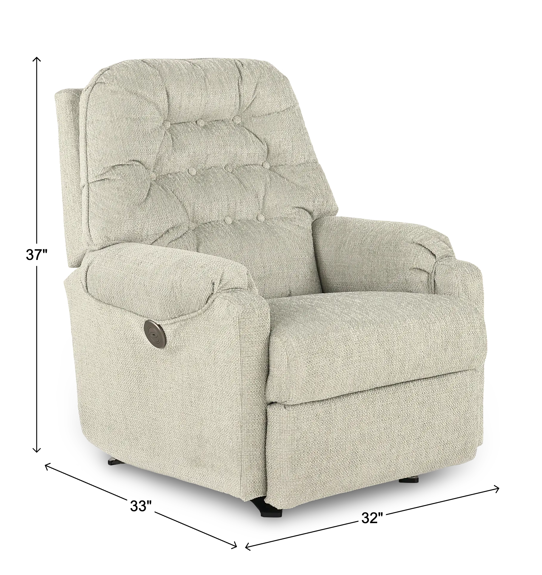 Sondra Light Gray Power Rocker Recliner-3