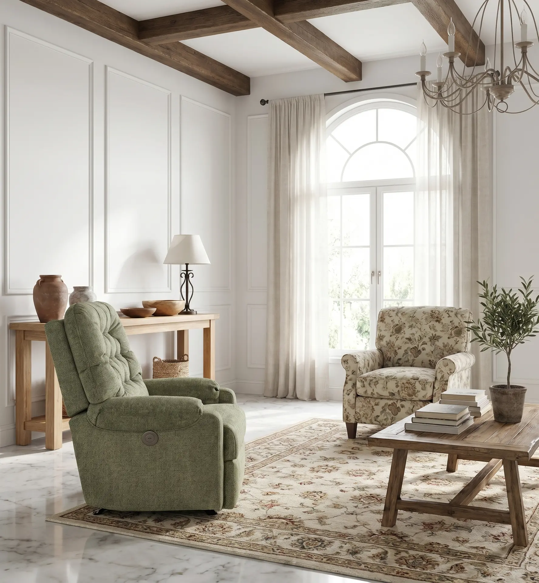 Sondra Moss Green Power Rocker Recliner-11
