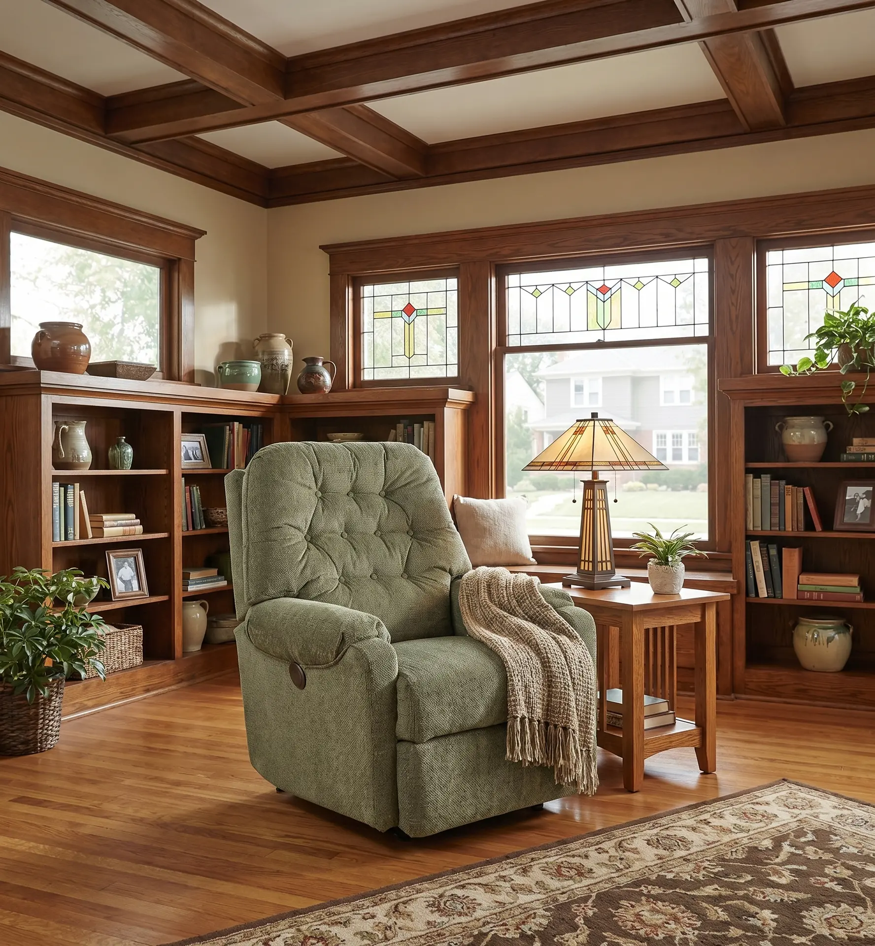 Sondra Moss Green Power Rocker Recliner-2
