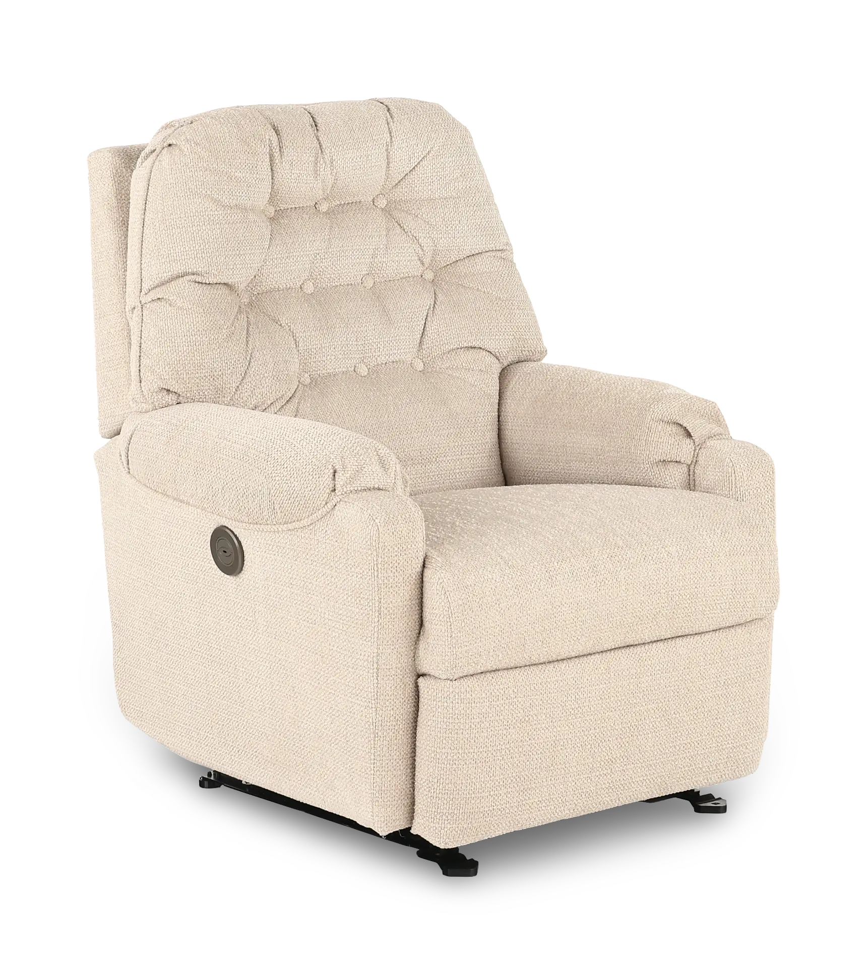 Sondra Linen Space Saver Power Recliner-1