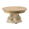 Wooden Cream and Brown Table Plate