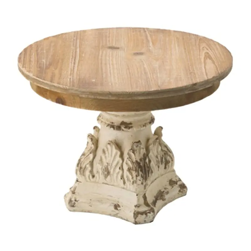 Wooden Cream and Brown Tabletop Plate