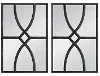 Rectangular Carved Black Mirrors Set of 2