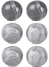 Marble Gray Ball Accents Set of 6
