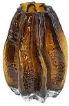 Starfruit Small Amber Glass Vase