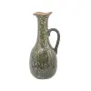 Sara Small Ceramic Green Floral Pitcher Vase