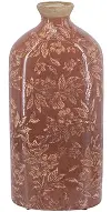 Arden Large Red Ceramic Floral Accent Vase