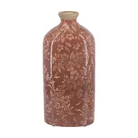 Arden Large Red Ceramic Floral Accent Vase