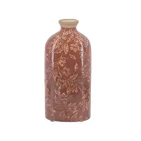 Arden Small Red Ceramic Floral Accent Vase