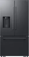 Samsung Bespoke AI 30 Cu Ft Counter‑Depth 3‑Door Refrigerator with External Tall Water and Ice Dispenser and Sphere Ice – Matte Black Steel