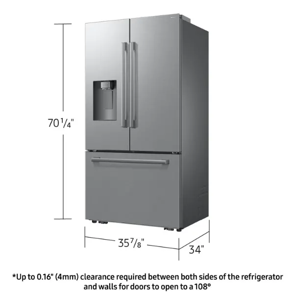 Samsung Bespoke AI 25 Cu Ft French Door Refrigerator – Stainless Steel-3
