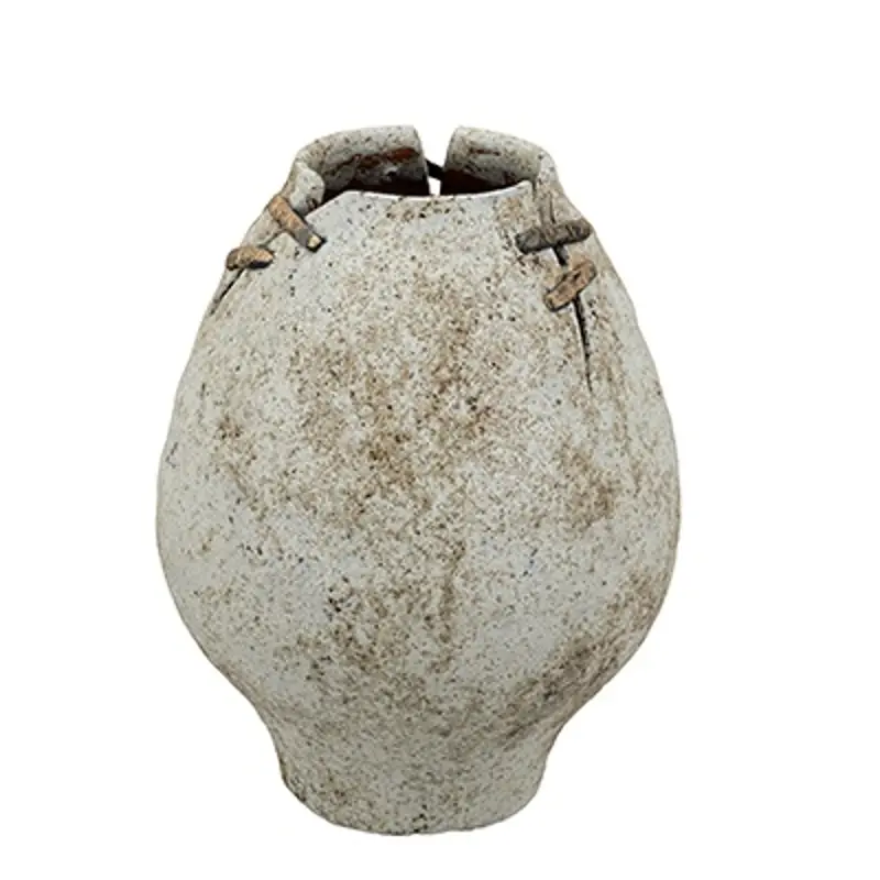 Earthy Large Ceramic Accent Vase