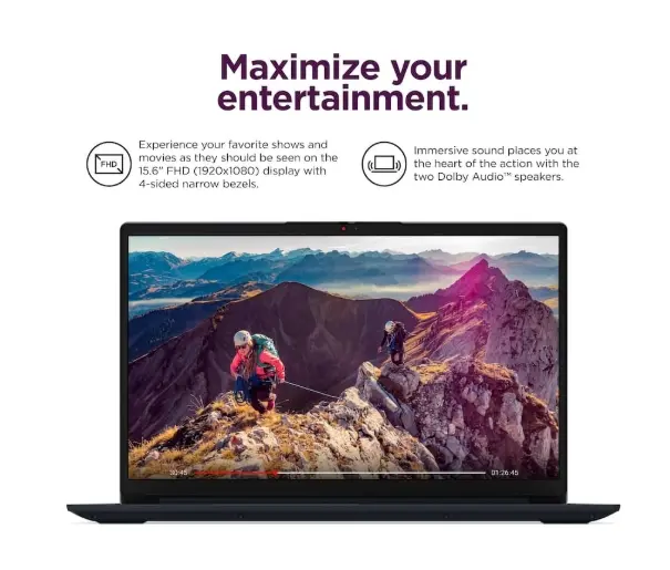Lenovo Blue IdeaPad 1 15.6  Laptop with AMD Ryzen 5-11
