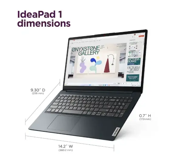 Lenovo Blue IdeaPad 1 15.6  Laptop with AMD Ryzen 5-3