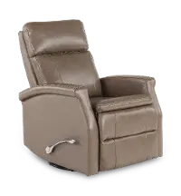 Bristol Graphite Gray Manual Swivel Glider Recliner