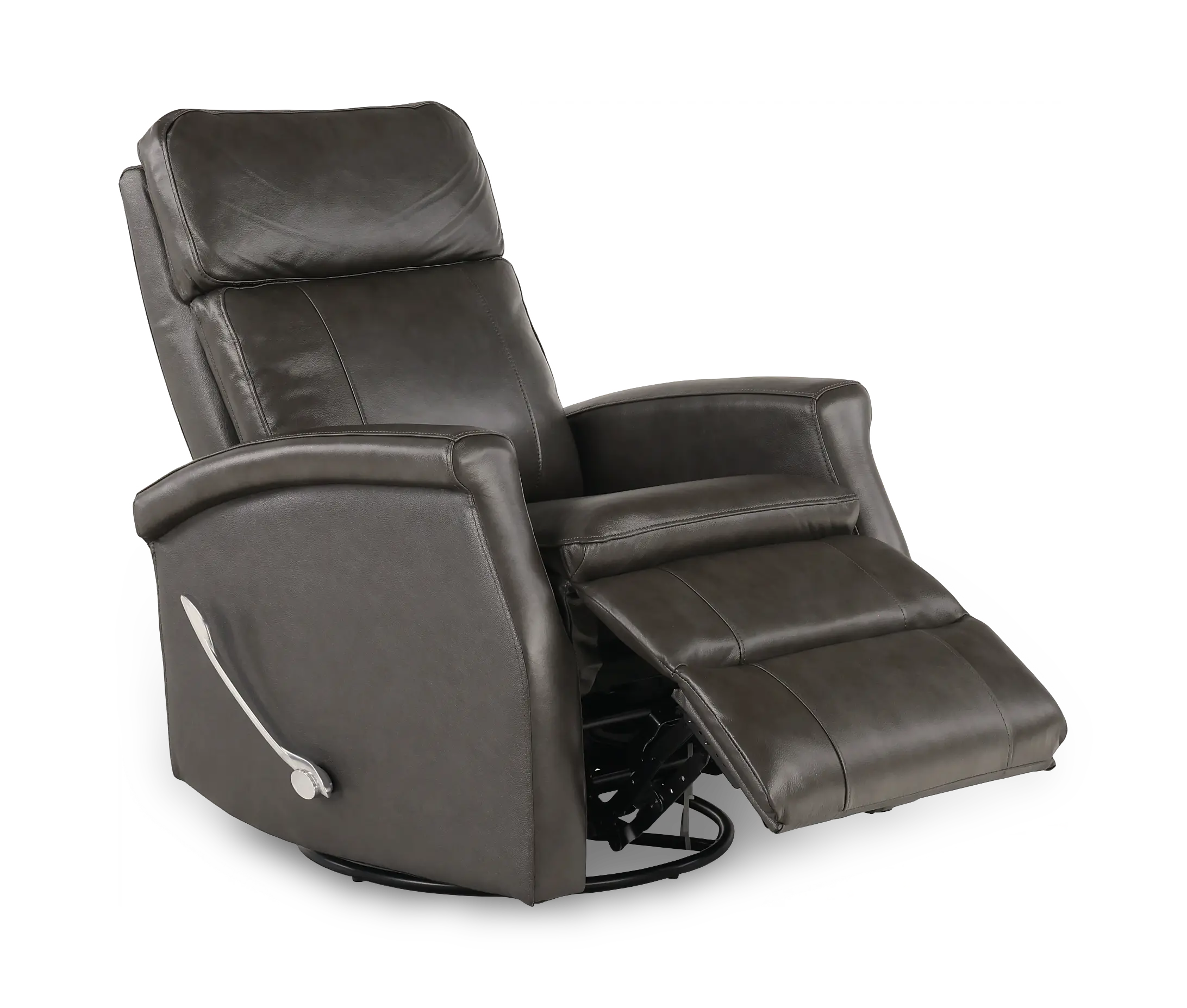 Bristol Raven Black Manual Swivel Glider Recliner-5