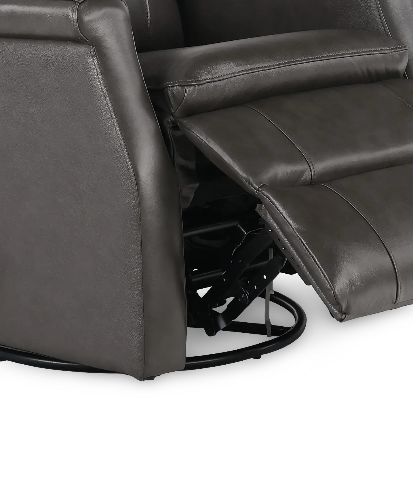 Bristol Raven Black Manual Swivel Glider Recliner-9