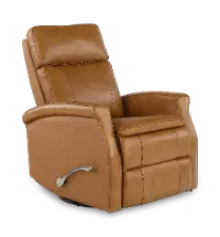 Bristol Russet Brown Manual Swivel Glider Recliner