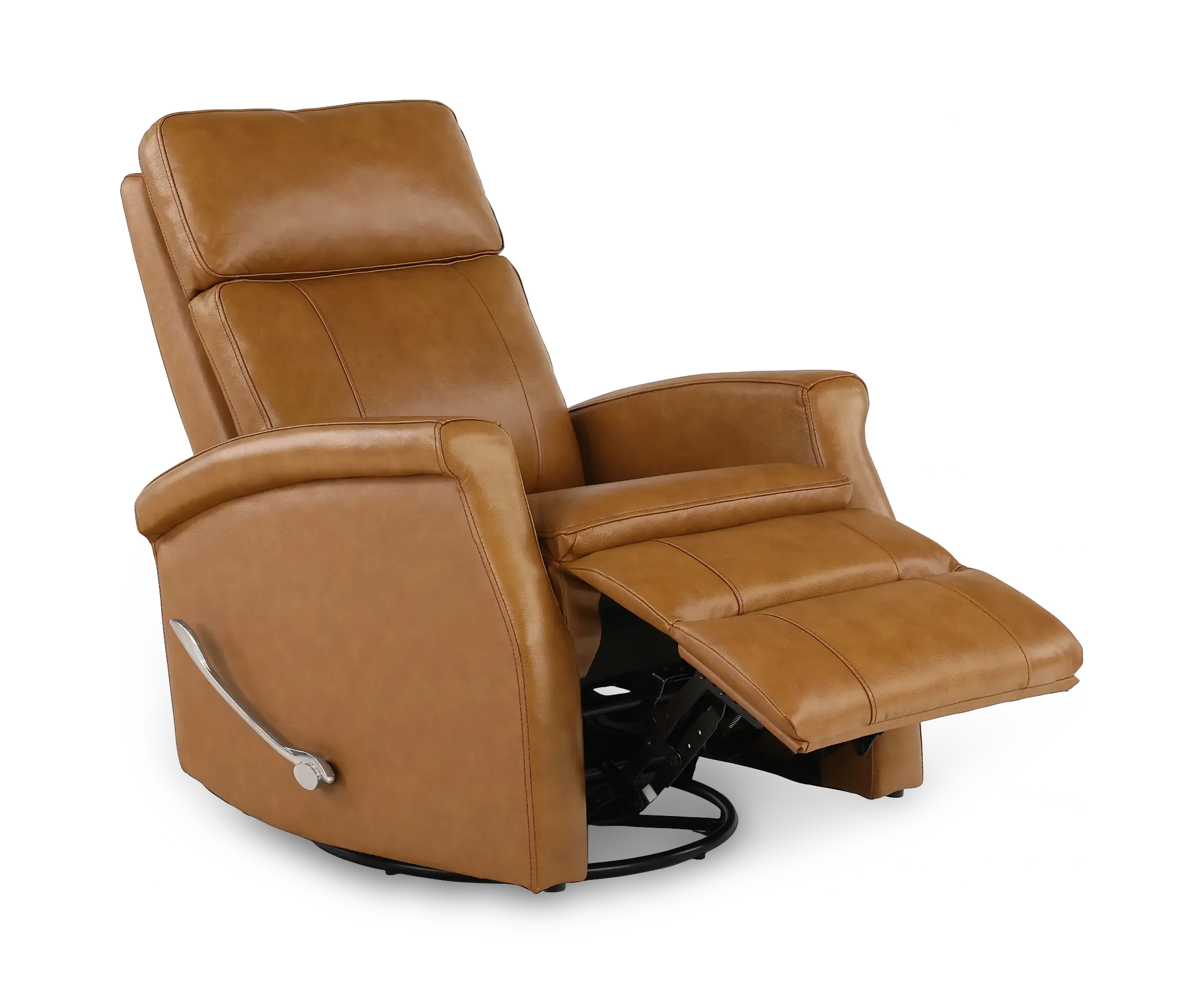 Bristol Russet Brown Manual Swivel Glider Recliner-5