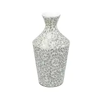 Decorative Paper Small White Floral Vase