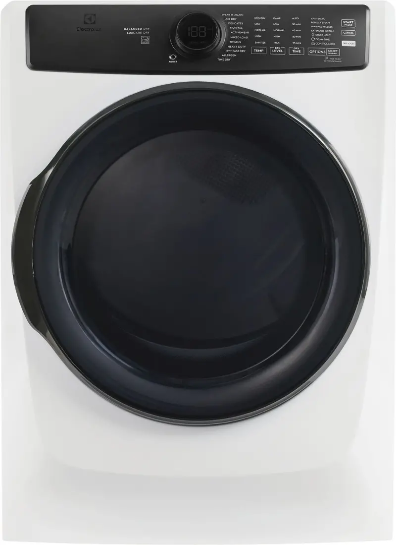 Electrolux 8.0 Cu Ft Electric Dryer with Steam - Matte White