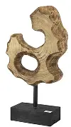Brown Paulownia Wood Sculpture