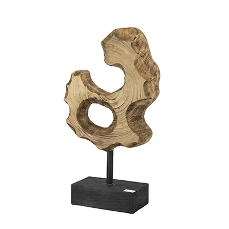 Brown Paulownia Wood Sculpture