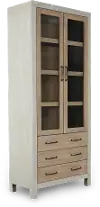 Rivan Light Gray Display Case Cabinet
