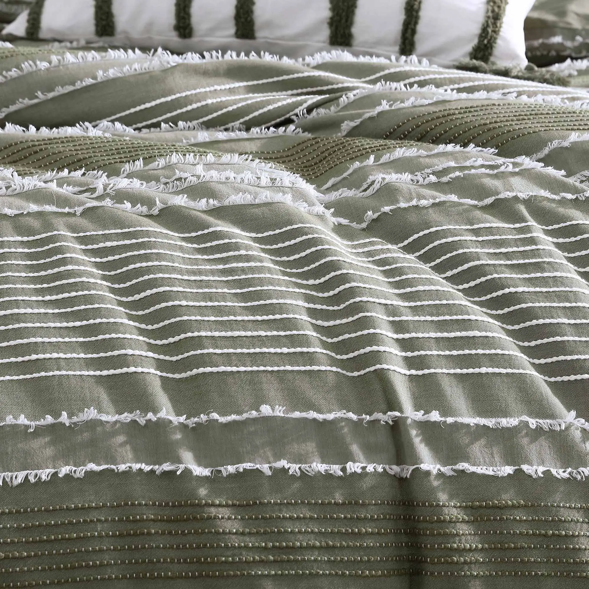 Clip Green 5 Piece Queen Comforter Set-5