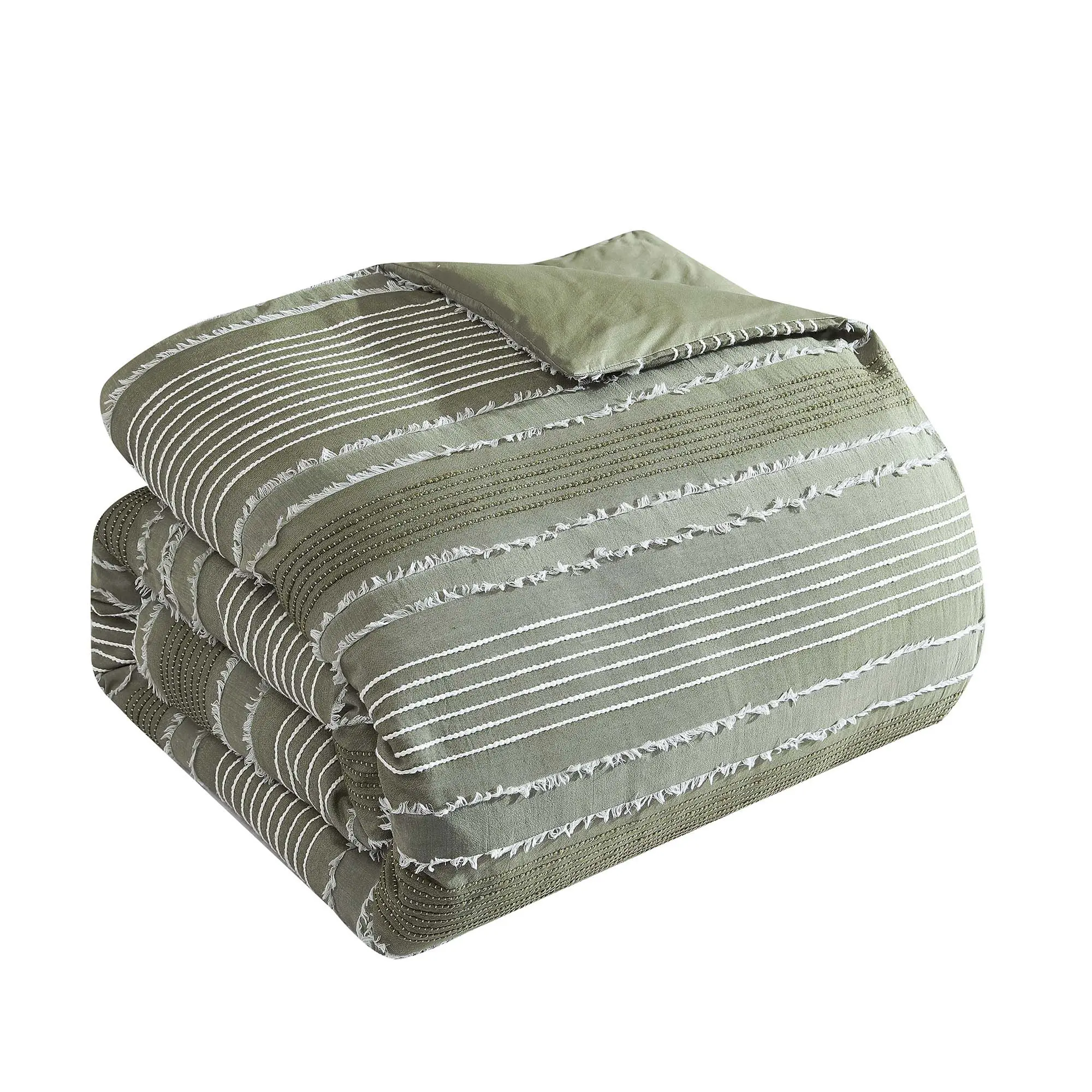 Clip Green 5 Piece Queen Comforter Set-6