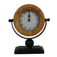 Desk Clock with Black Base