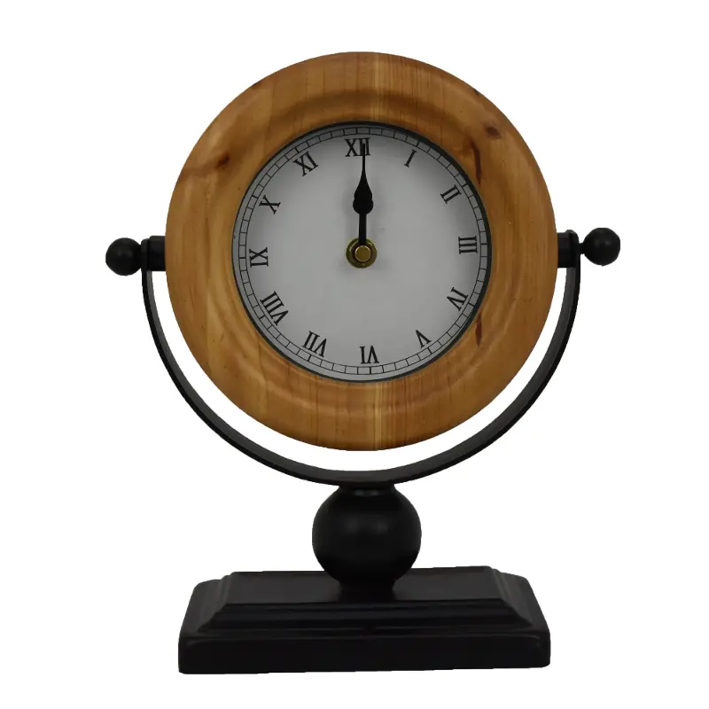 Desk Clock with Black Base