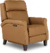 Finley Toast Tan Leather High-Leg Power Recliner