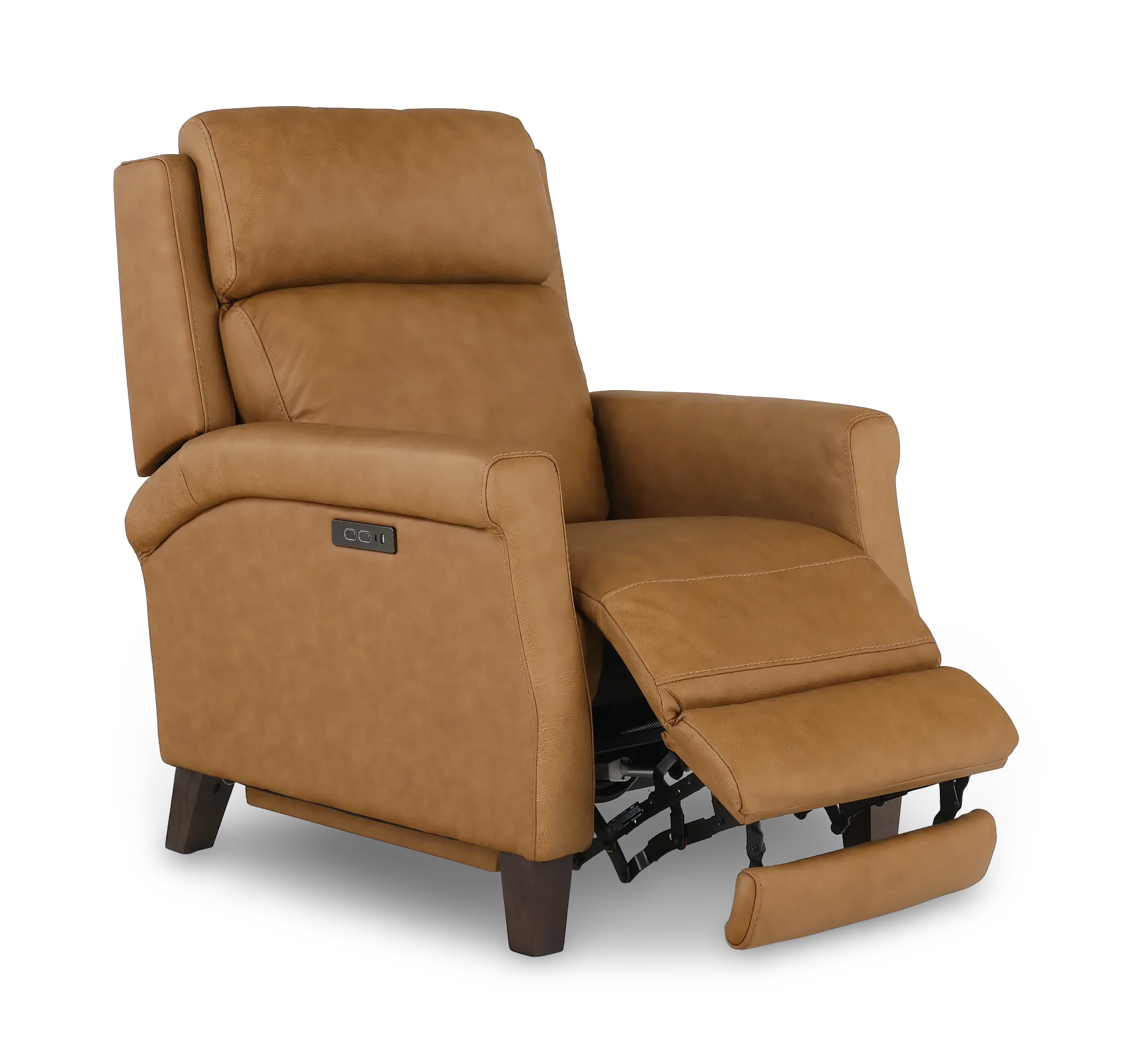 Finley Toast Tan Leather High-Leg Power Recliner-5