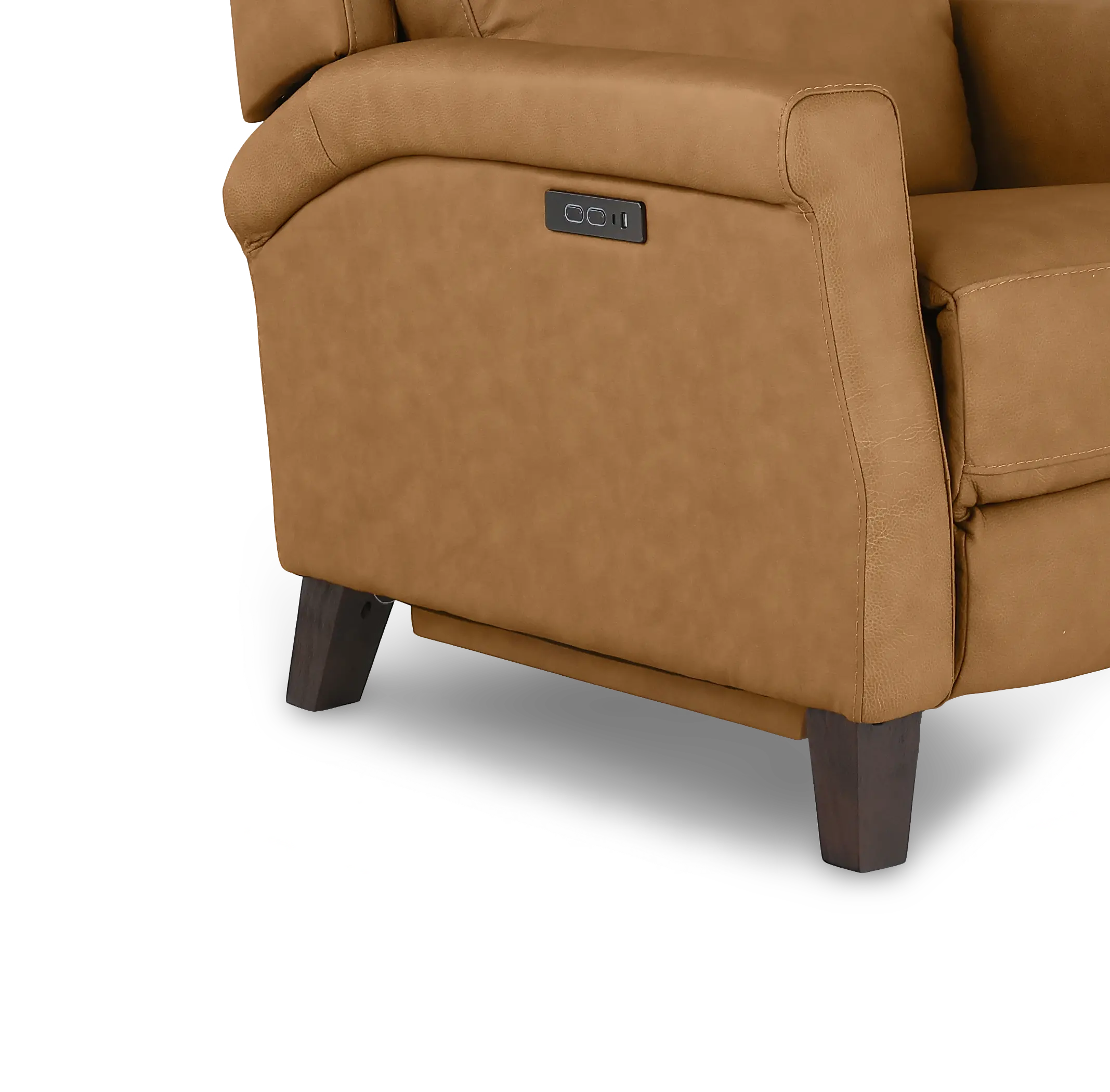 Finley Toast Tan Leather High-Leg Power Recliner-8