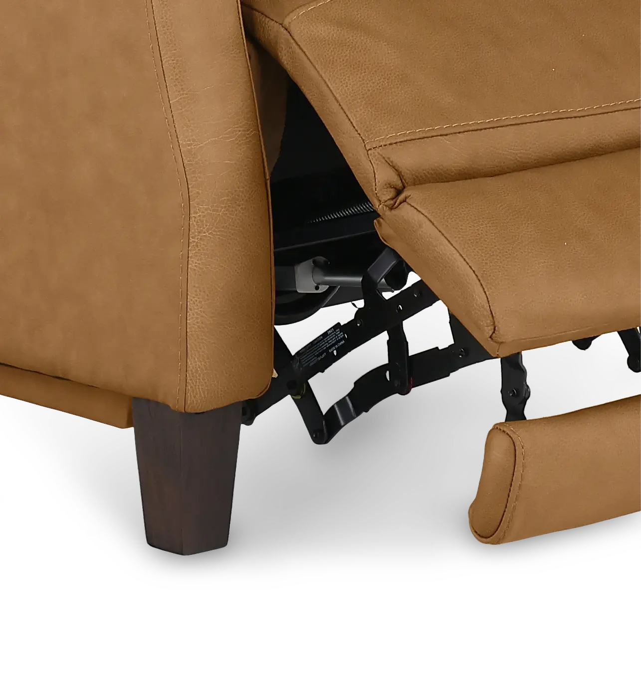 Finley Toast Tan Leather High-Leg Power Recliner-9
