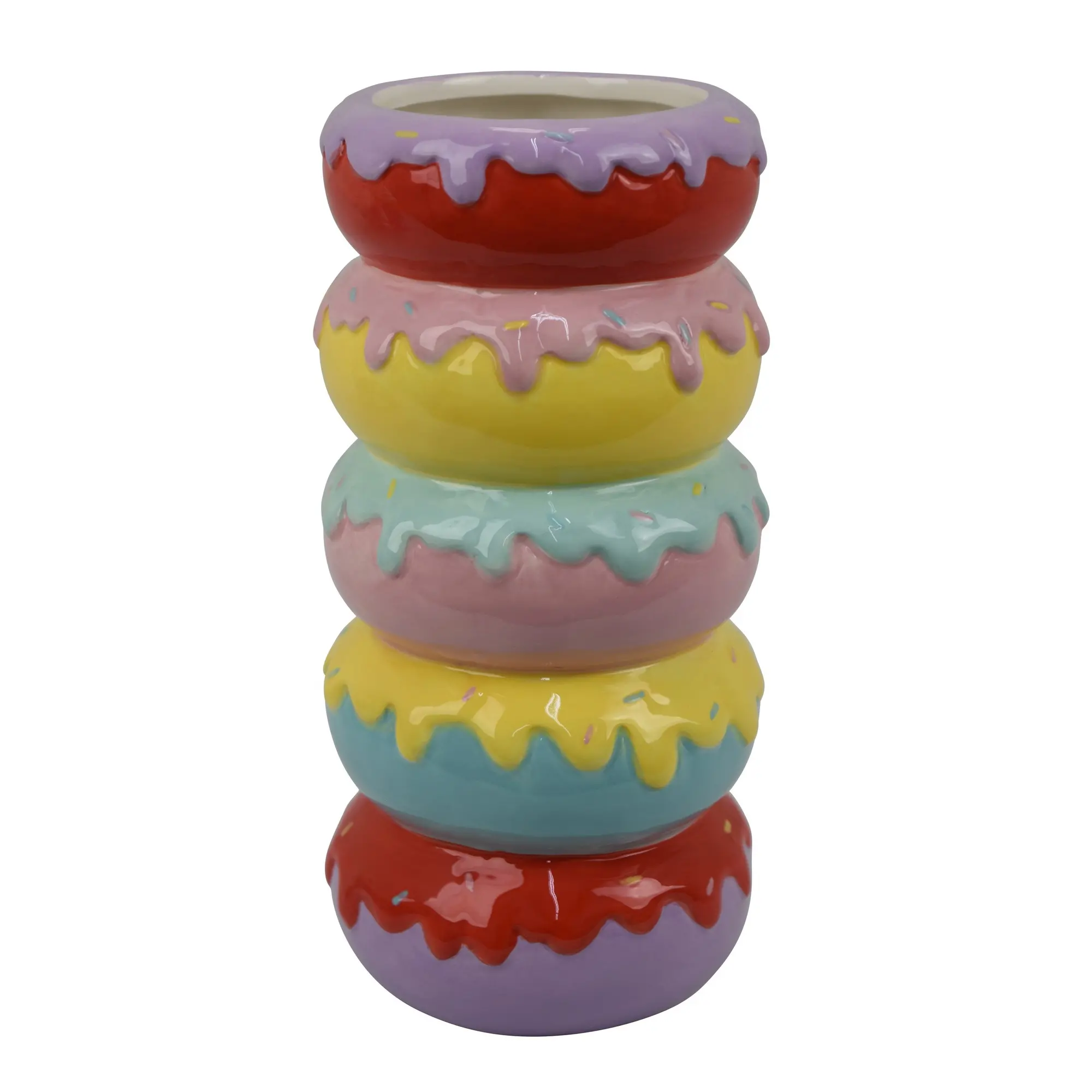 Ceramic Stacked Doughnut Vase-1