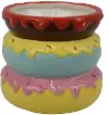 Ceramic Stacked Doughnut Vase