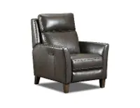 Fairchild Chocolate Brown Leather High Leg Power Recliner