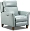 Fairchild Surf Gray Leather High Leg Power Recliner