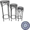 Marina Medium Mosaic Round Planter Stand