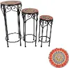 Corina Large Mosaic Round Planter Stand