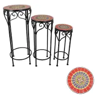Corina Large Mosaic Round Planter Stand