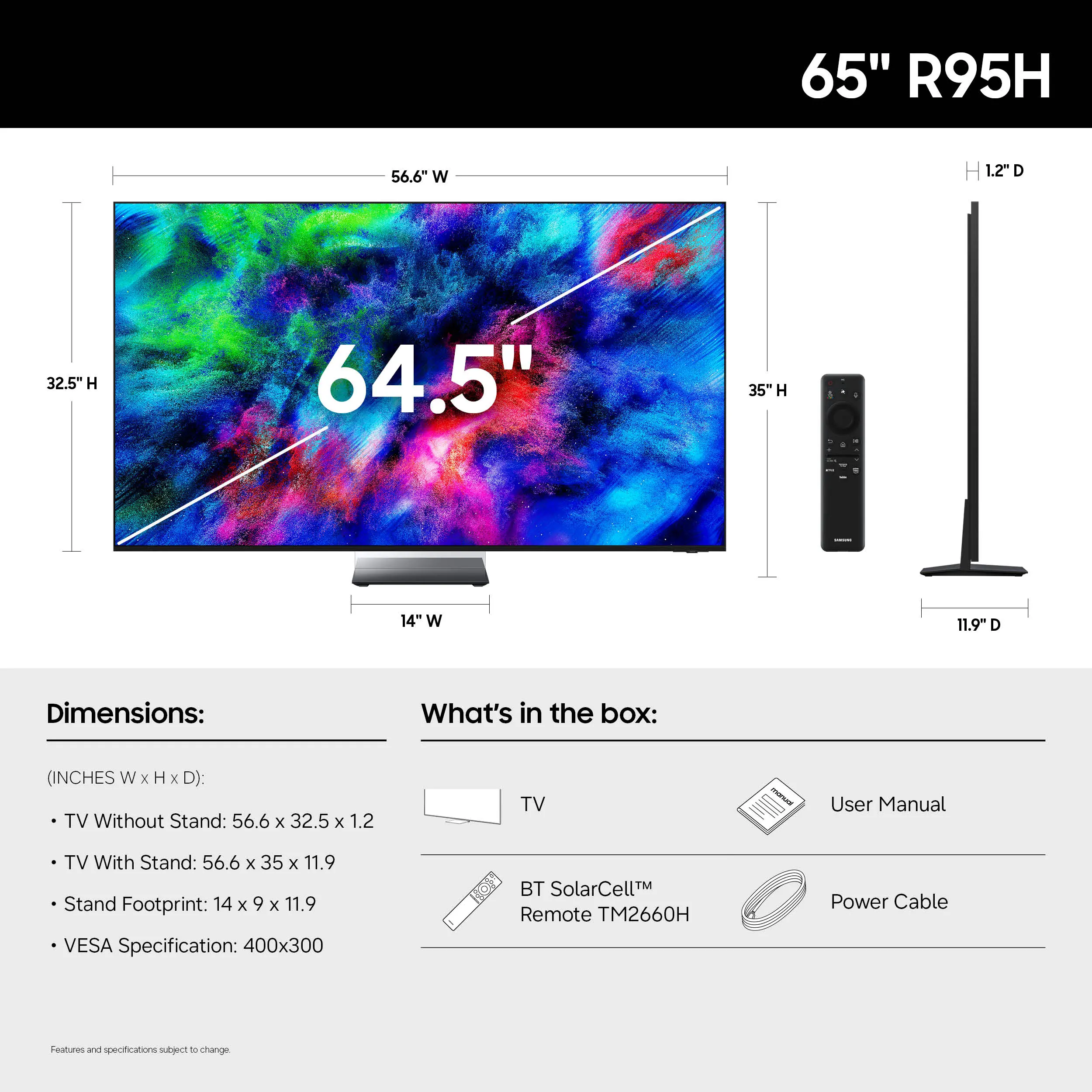 MRN65R95HAFXZA Samsung 65  Class R95H Series Micro RGB 4K UHD Samsung Vision AI Smart Tizen TV-3