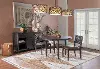 Koko Minx Brown Round Table with 4 Woven Back Chairs