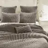 Taupe Velvet King 3 Piece Quilt Set